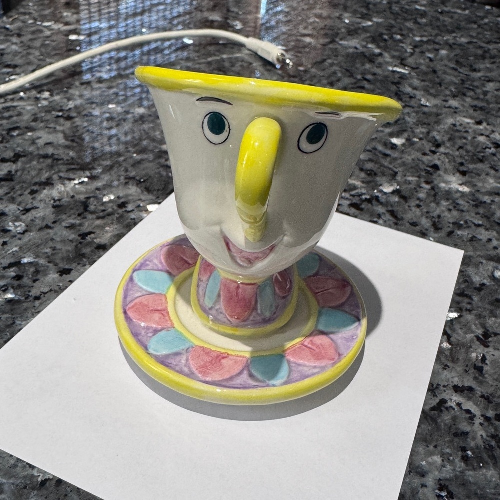 🎩✨ Vintage Disney "Chip Potts" Teacup Figurine from Beauty and the Beast 🎩✨